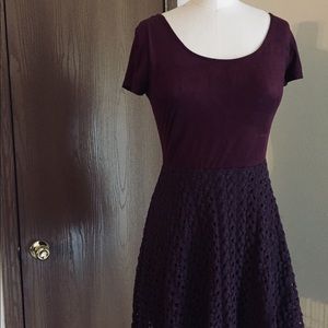 Purple Suede Dress